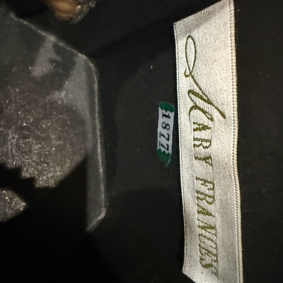 Vintage Mary Frances Handcrafted Box Minaudiere Black Gold Beaded Chain Tassel - Picture 13 of 16